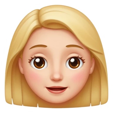 happy face with teary eyes and rosy cheeks  sticker