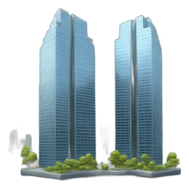 two skyscrapers sticker