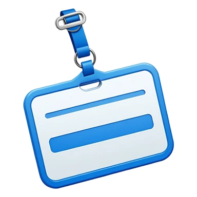 blue Name tag sticker