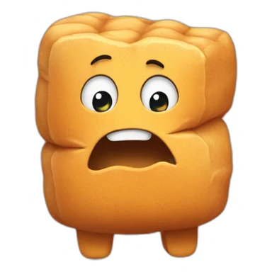 Nugget with arms who cry sticker