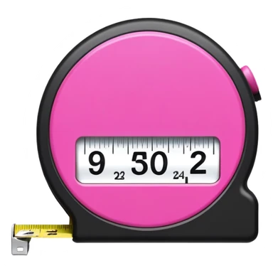 Black and pink tape measure sticker
