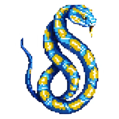 Python programming language logo with blue and yellow colors and a snake symbol sticker