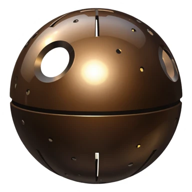 metallic dark brown disco ball sticker