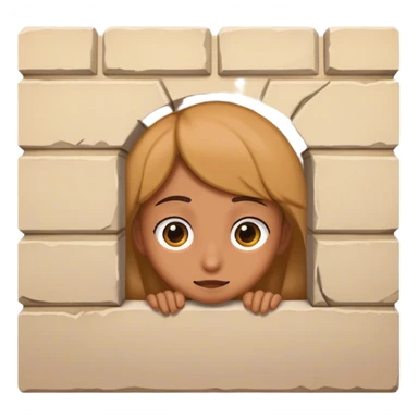 Peeking over wall sticker