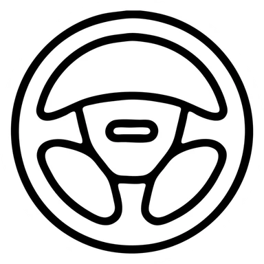 Sports car steering wheel sticker