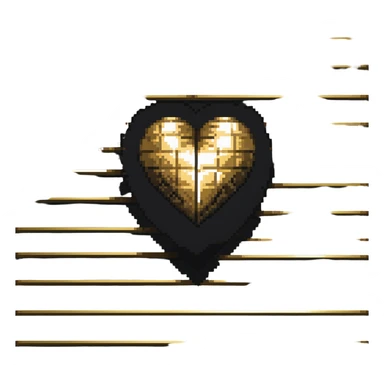heart no cracks decorative gold lines sticker