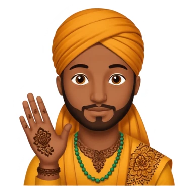 I’m Brian Muslim wearing mehendi  sticker