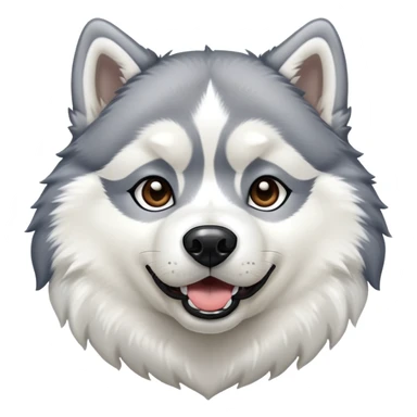 Proud victorious husky with chest puffed out sticker
