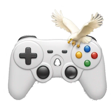 A game controller with an eagle sticker