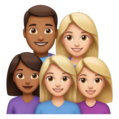 4 people, one man and three women sticker