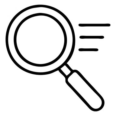 A simple magnifying glass with search lines sticker