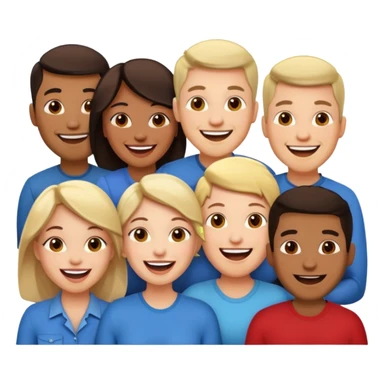 6 people, 4 men and 2 women sticker