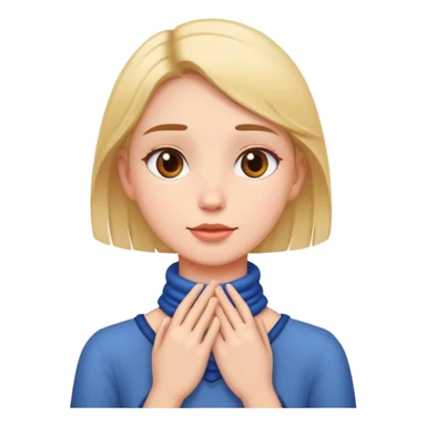 girl with hands around her neck sticker