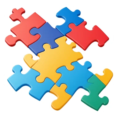 puzzle pieces fitting together sticker