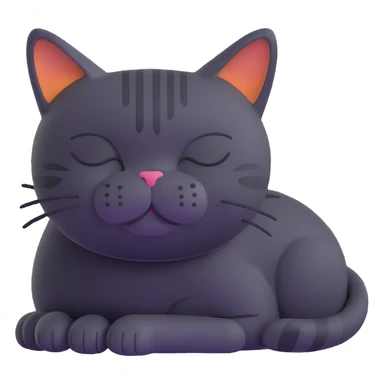 sleepy cat sticker