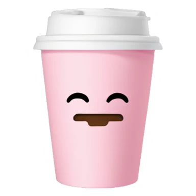 Millennial pink coffee cup to-go sticker