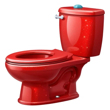 red glitter toilet sticker