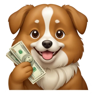 Dog flashing money  sticker