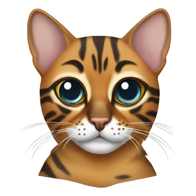 Bengal cat with eye-patch sticker