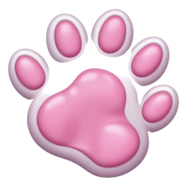cat paw, cute feline foot with pink paw pads sticker
