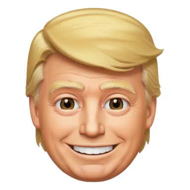 Donald trump smiling emoji sticker