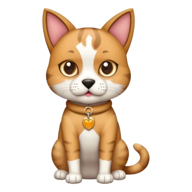 Dog wearing a cat costume sticker