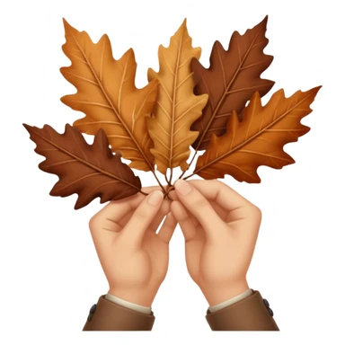  Brown autumn on hand sticker