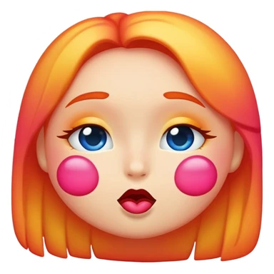 Hot Emoji kissy face  sticker