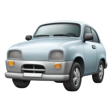 Car with a smirk sticker