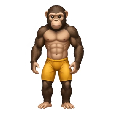 chimpanzee full body sticker