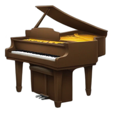 Un piano avec des grosses dents  sticker