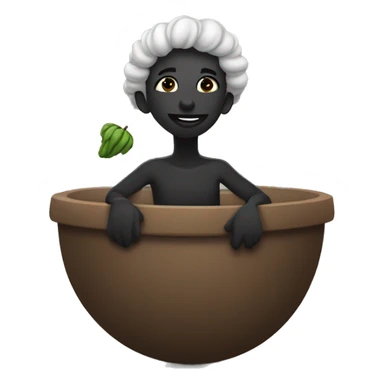 Moras negras en un bol sticker