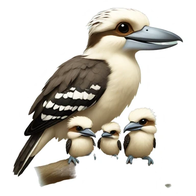 Kookaburra with babies  sticker
