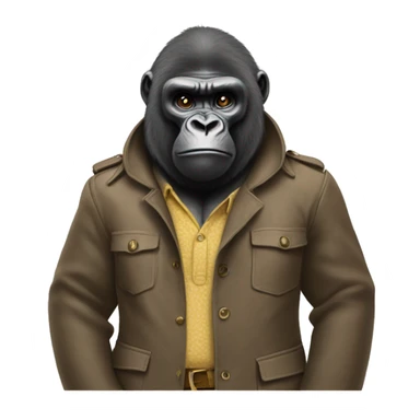 gorilla in paddington bear's clothes sticker