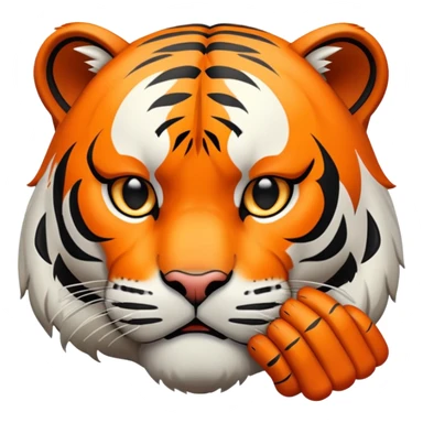 facepalm tiger face for Twitch emote sticker