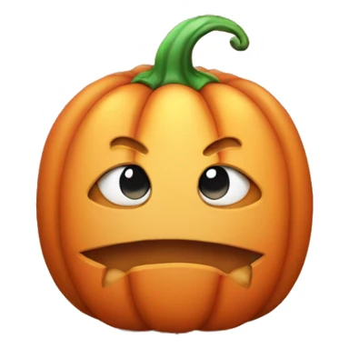 Cute pumpkin with a bow sticker