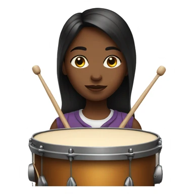 Girl with a drum sticker