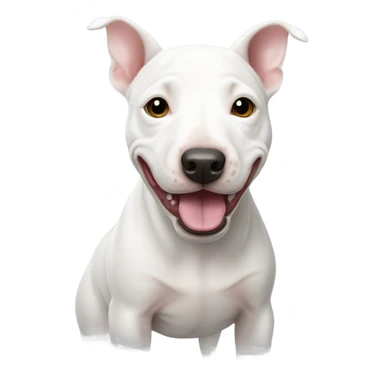 White mini bull terrier sticker