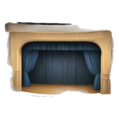 maquette theatre with lights set sticker