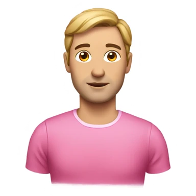 european man wearing a pink woman dress sticker