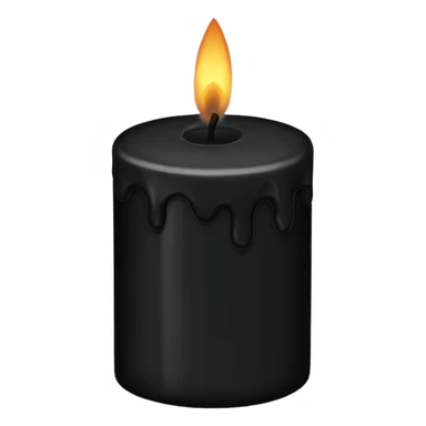Black candle sticker