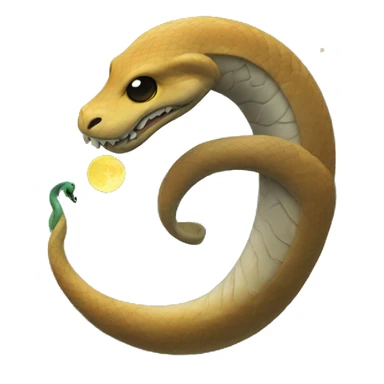 A Moon loving a snake sticker