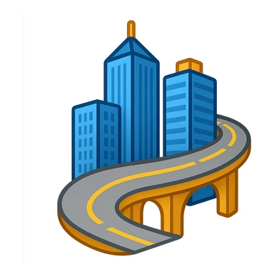 

Сделай детализированное емодзи - небоскребы а рядом дорога-мост, чтобы емодзи олицетворял слово ИНФРАСТРУКТУРА. Дорога может как то закручиваться вокруг небоскребов или просто.

Без фона, на пнг прозначном фоне sticker