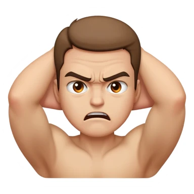 A angry person with there hands around there neck  sticker