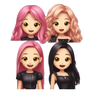 blackpink music group singing sticker