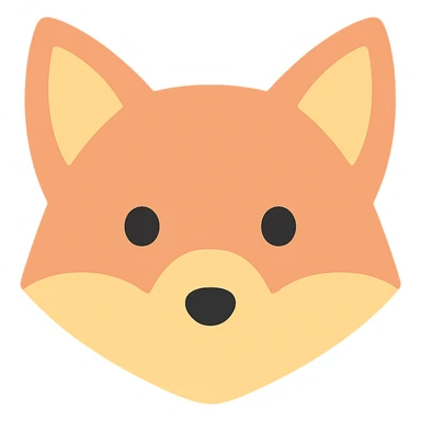 apricot fox sticker