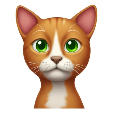 Skinny red cat with sad green eyes sticker