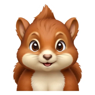 cinematic-cute-squirrel-portrait-emoji,-head-tilted-playfully-and-inquisitively,-featuring-a-fluffy,-vibrant-auburn-fur-with-a-delicate-cream-belly-and-a-bushy-tail,-round,-sparkling-eyes-filled-with-curious-mischief, sticker