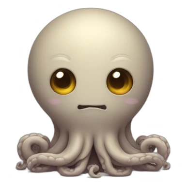 Cute kraken cute face doing yoga sticker