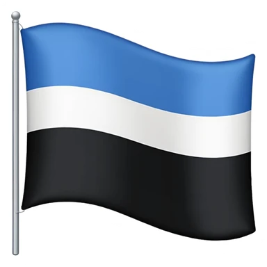 Bandera con Tres franjas azul arriba en el medio blanco y abajo negro sticker